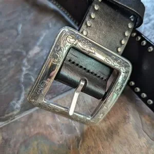 Brighton | Accessories | Brighton Studded Black Leather Belt  display picture 3